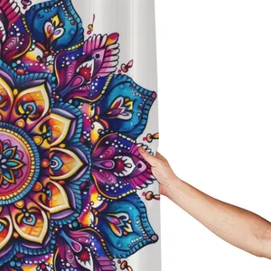 Orval Mandala Art Design Polyester Fabric Waterproof Shower Curtain